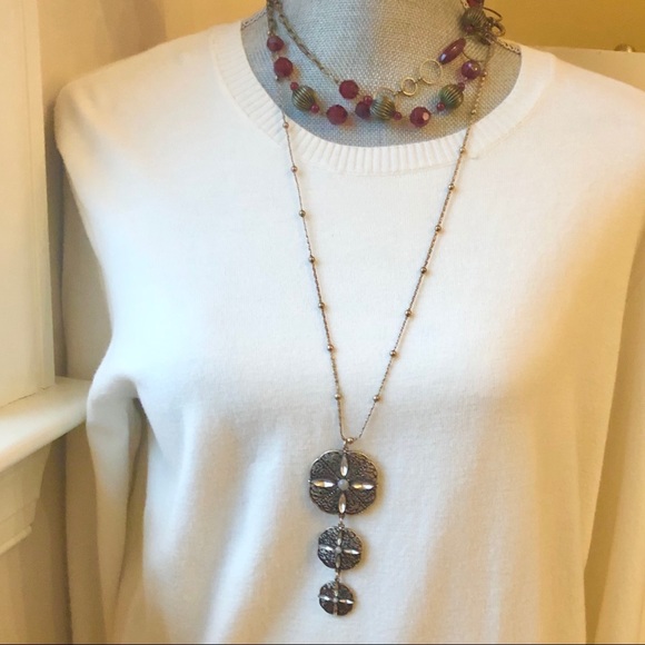 Antique gold/dark red SET station chain & bracelet - Picture 6 of 10